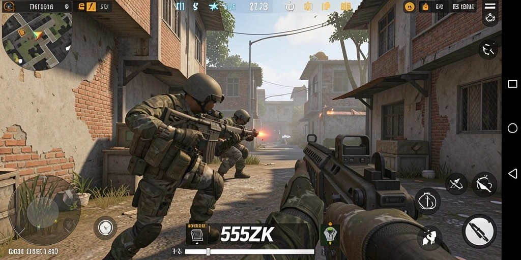 Tampilan gameplay seru dan mendebarkan di 555ZK.