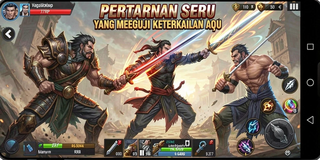 Tampilan gameplay <strong>77RP</strong> yang menawan saat pertarungan berlangsung.