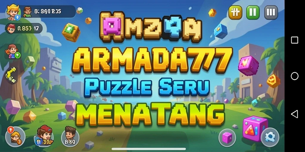 Tampilan gameplay seru dalam game Puzzle ARMADA777.