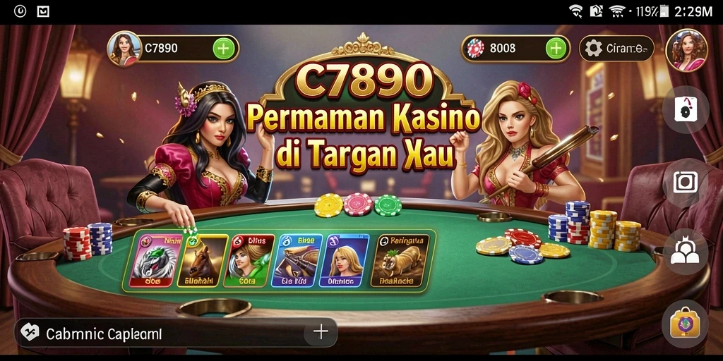 Tampilan gameplay Kasino yang menarik dan mendebarkan di C7890.