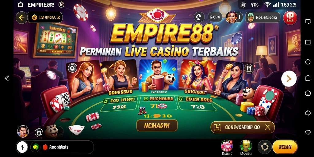 Tampilan gameplay Live Casino yang mendebarkan di EMPIRE88.