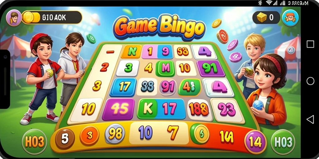 Tampilan gameplay seru dalam aplikasi Bingo H03.
