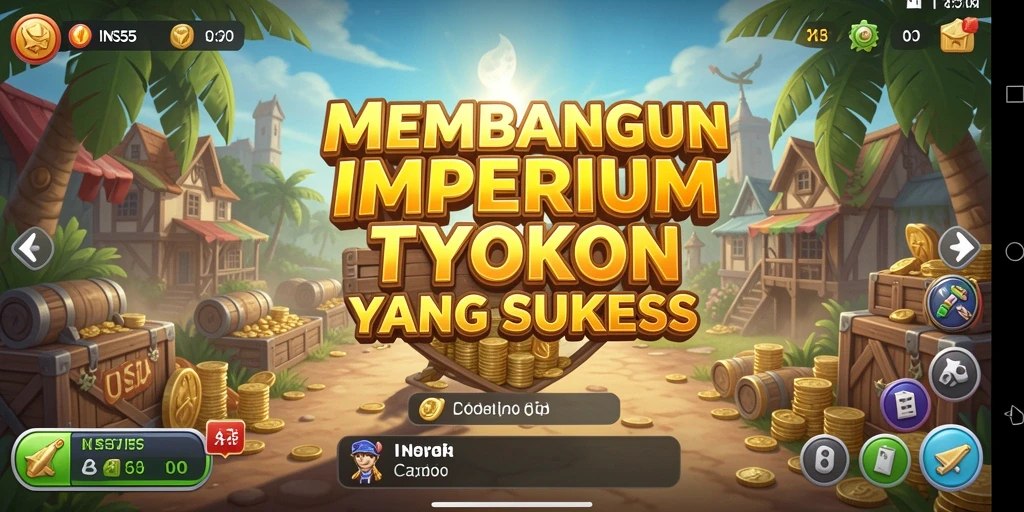 Screenshot gameplay Tycoon INS55 yang menunjukkan dinamisnya manajemen bisnis.