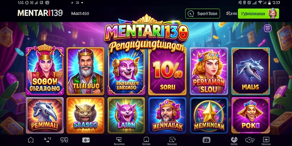 Tampilan gameplay MENTARI138 yang menawan dengan aksi slot yang seru.