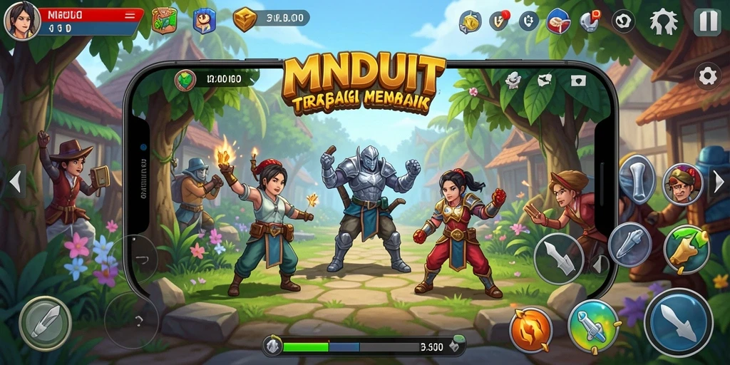 Tampilan gameplay MNDUIT yang menegangkan dan strategis.