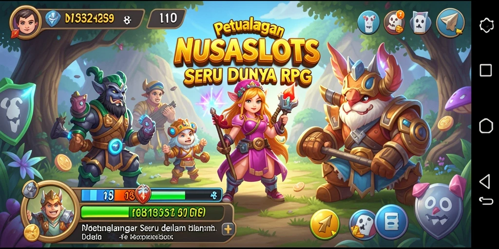 Tampilan gameplay seru di NUSASLOTS menunjukkan aksi RPG yang mendebarkan.