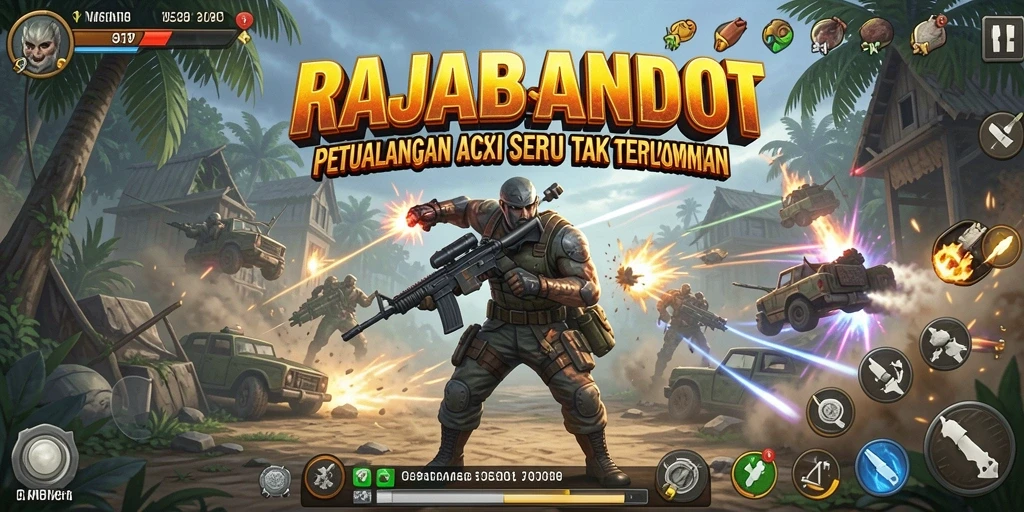 Tampilan gameplay RAJABANDOT yang seru dan mendebarkan.
