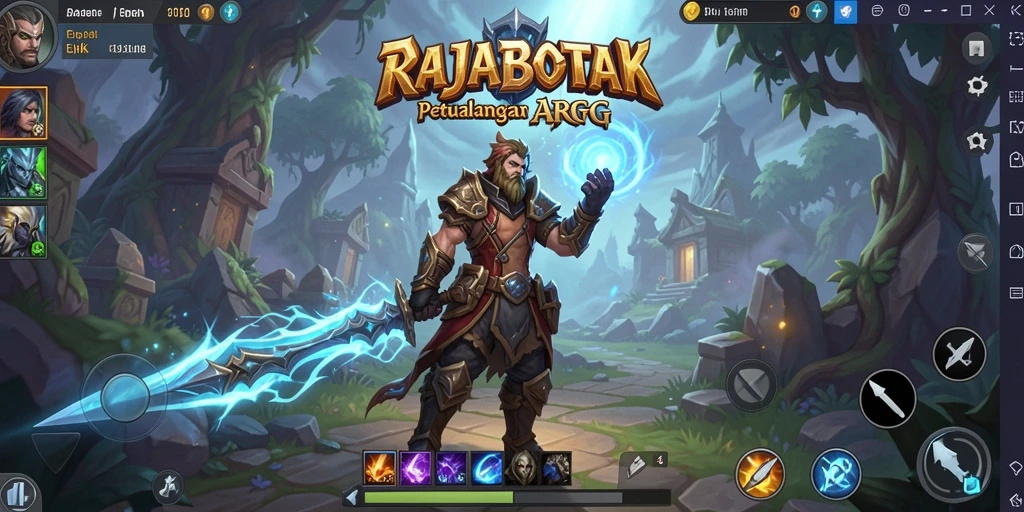 Screenshot menampilkan pertarungan seru dalam game ARPG RAJABOTAK.