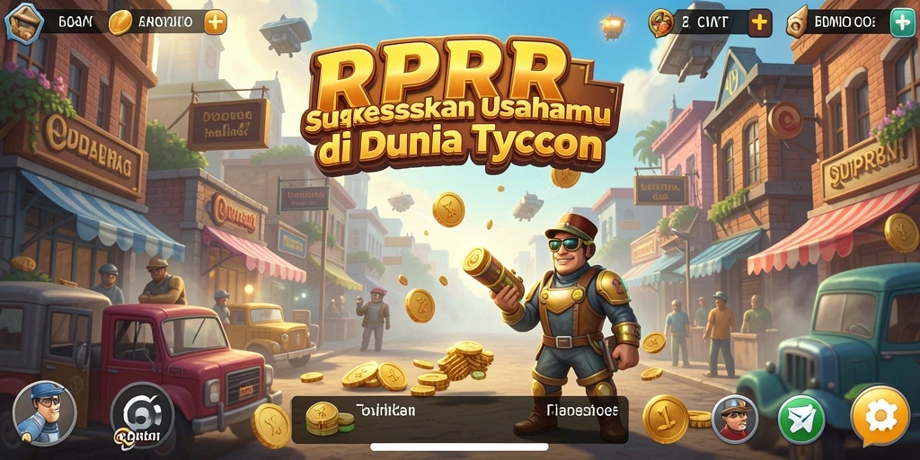 Screenshot menunjukkan gameplay seru RPRR dengan elemen manajemen Tycoon.
