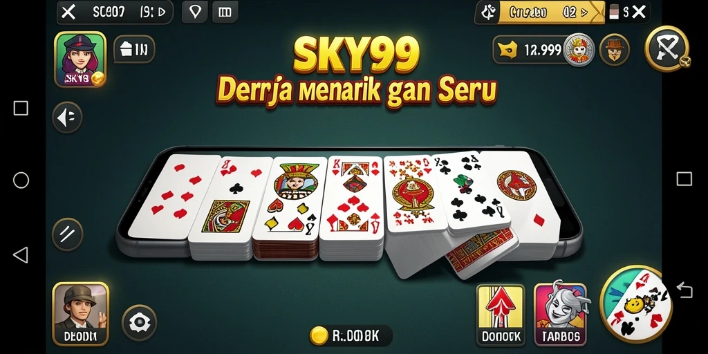 Tampilan seru dari gameplay Domino di SKY99.