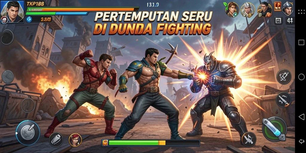 Gameplay TKP188 menampilkan pertarungan seru antara karakter-karakter yang kuat.