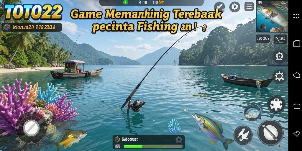 Tampilan gameplay TOTO22 dengan aksi memancing seru dan grafik menawan.