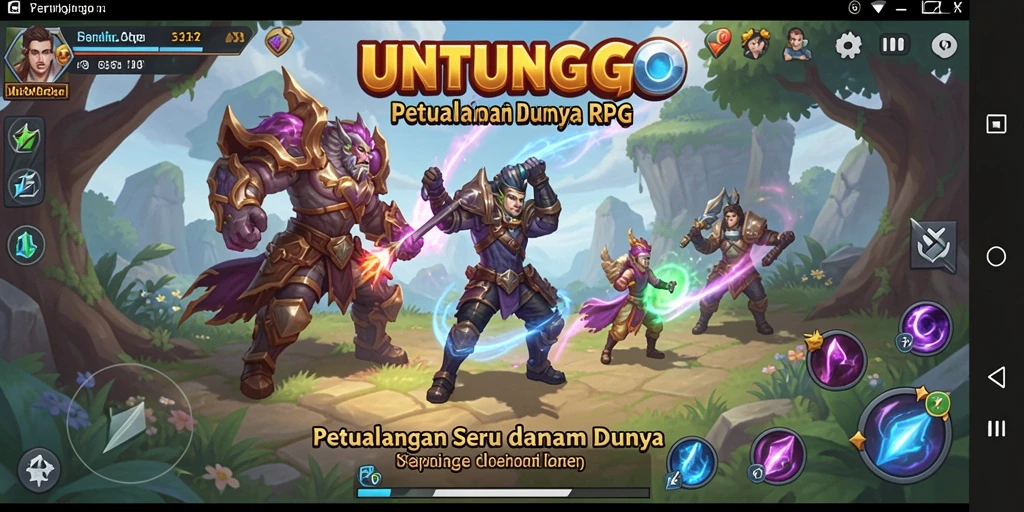 Tampilan gameplay seru dalam <strong>UNTUNGGO</strong> yang penuh petualangan RPG.