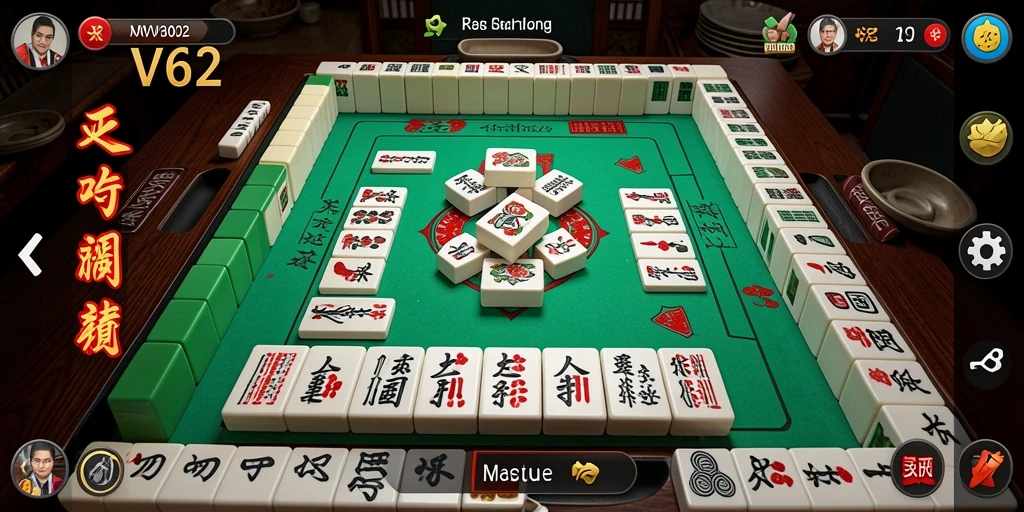 Tampilan gameplay <strong>VV62</strong> yang menarik dan seru saat bermain Mahjong.
