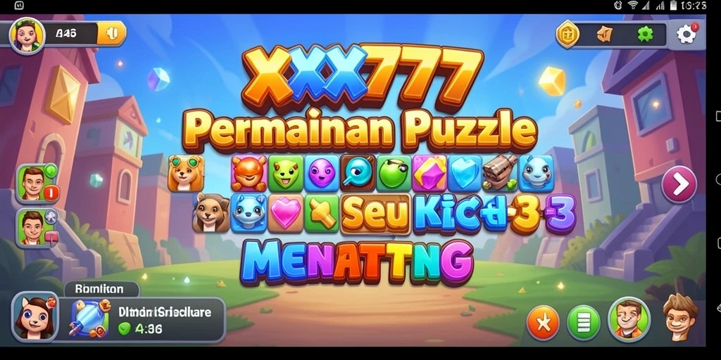 Tampilan gameplay seru dalam game Match-3 XXX777.