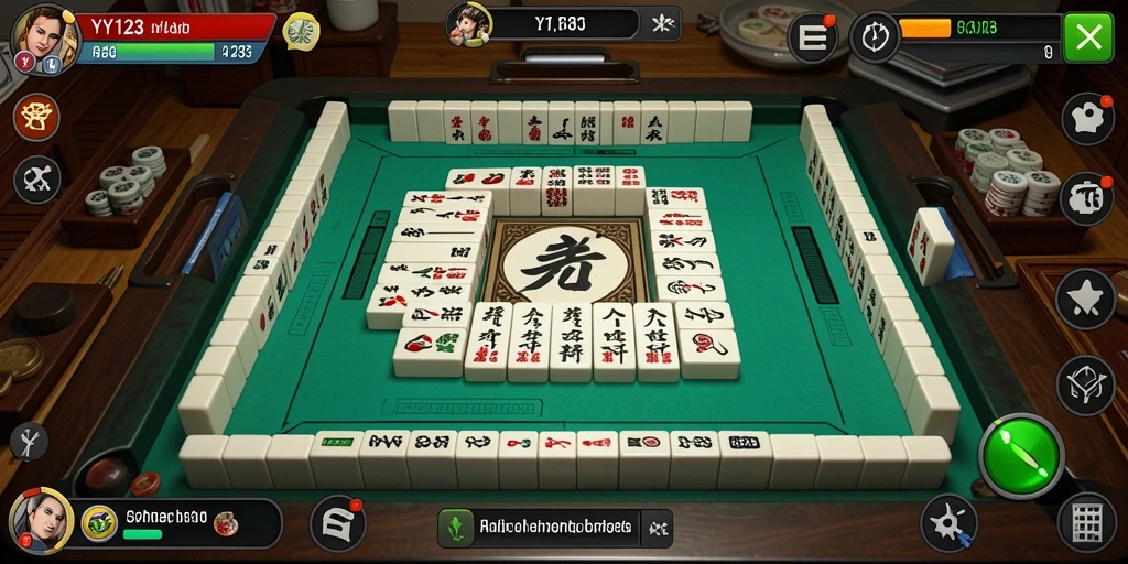 Tampilan menarik dari gameplay Mahjong di YY123.